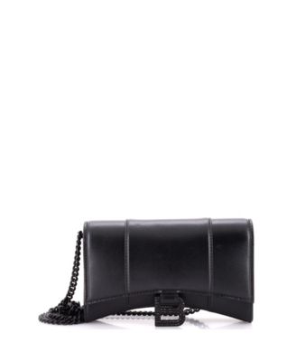 Hourglass Chain-Strap Crystal-Detail Wallet