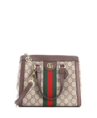Ophidia Top Handle GG Coated Canvas Small Tote, 9.5"W x 8"H x 4"D