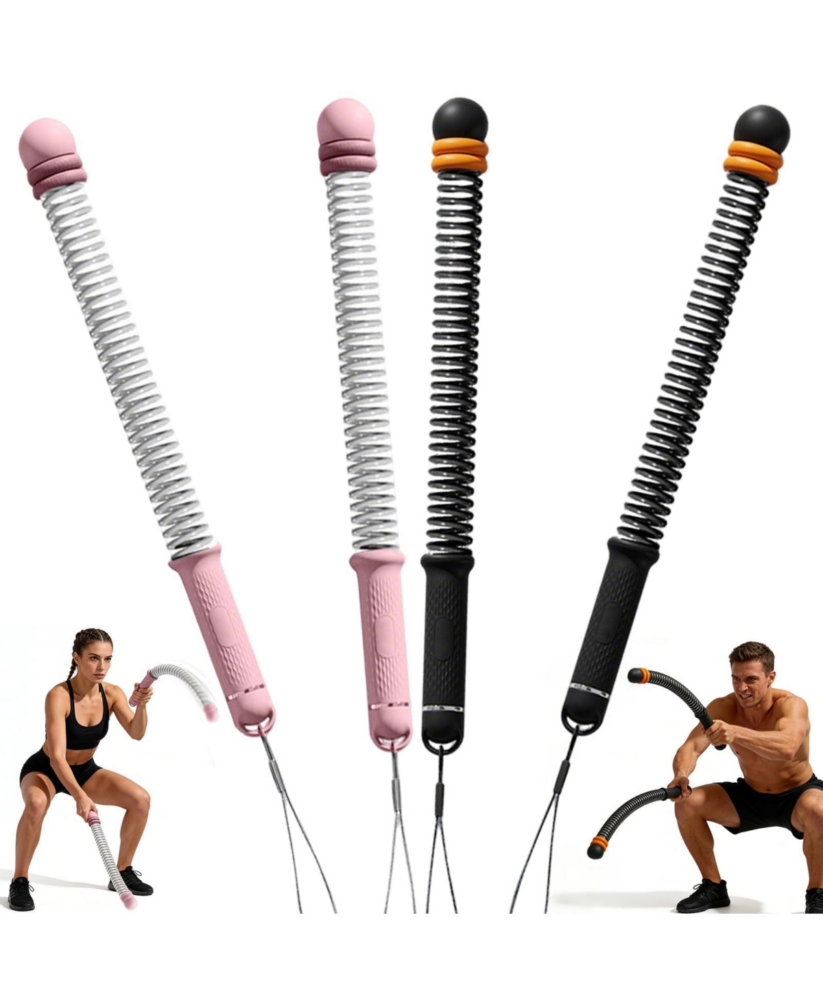 Aofar Adjustable Cordless Weighted Battle Rope for Home Workout