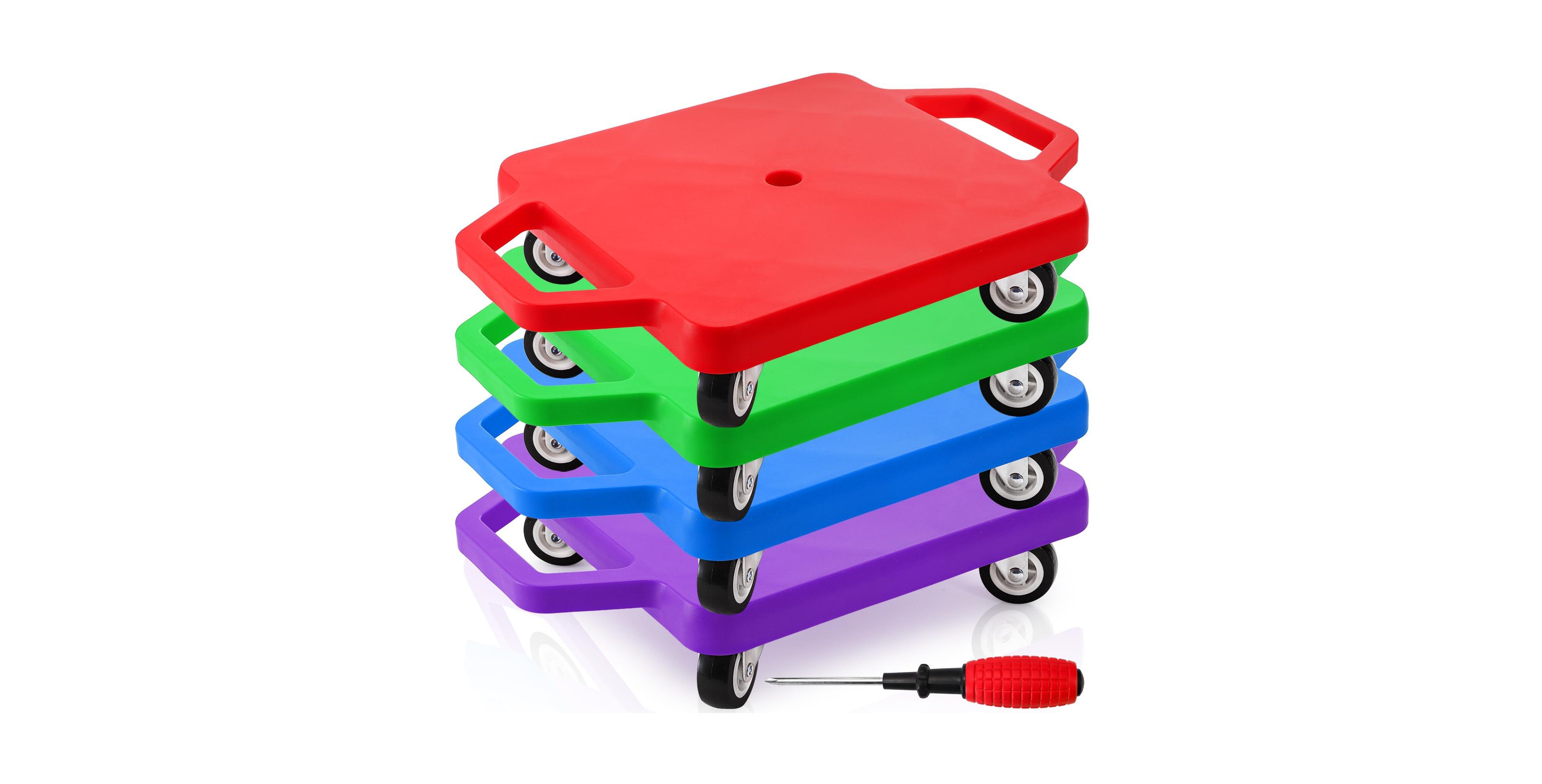 Aofar Sports Floor Scooters With Handles Plastic Casters
