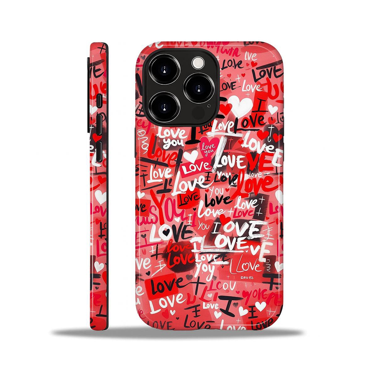 Lamicall Smartphone Case for iPhone - 2-Layer Durable Protection Case - Love overload