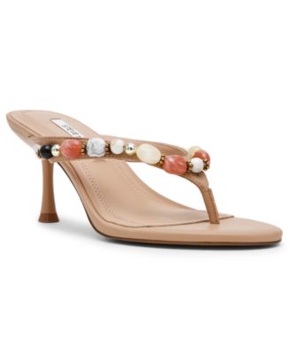 Women's Faroh Embellished Kitten Heel Thong Sandals