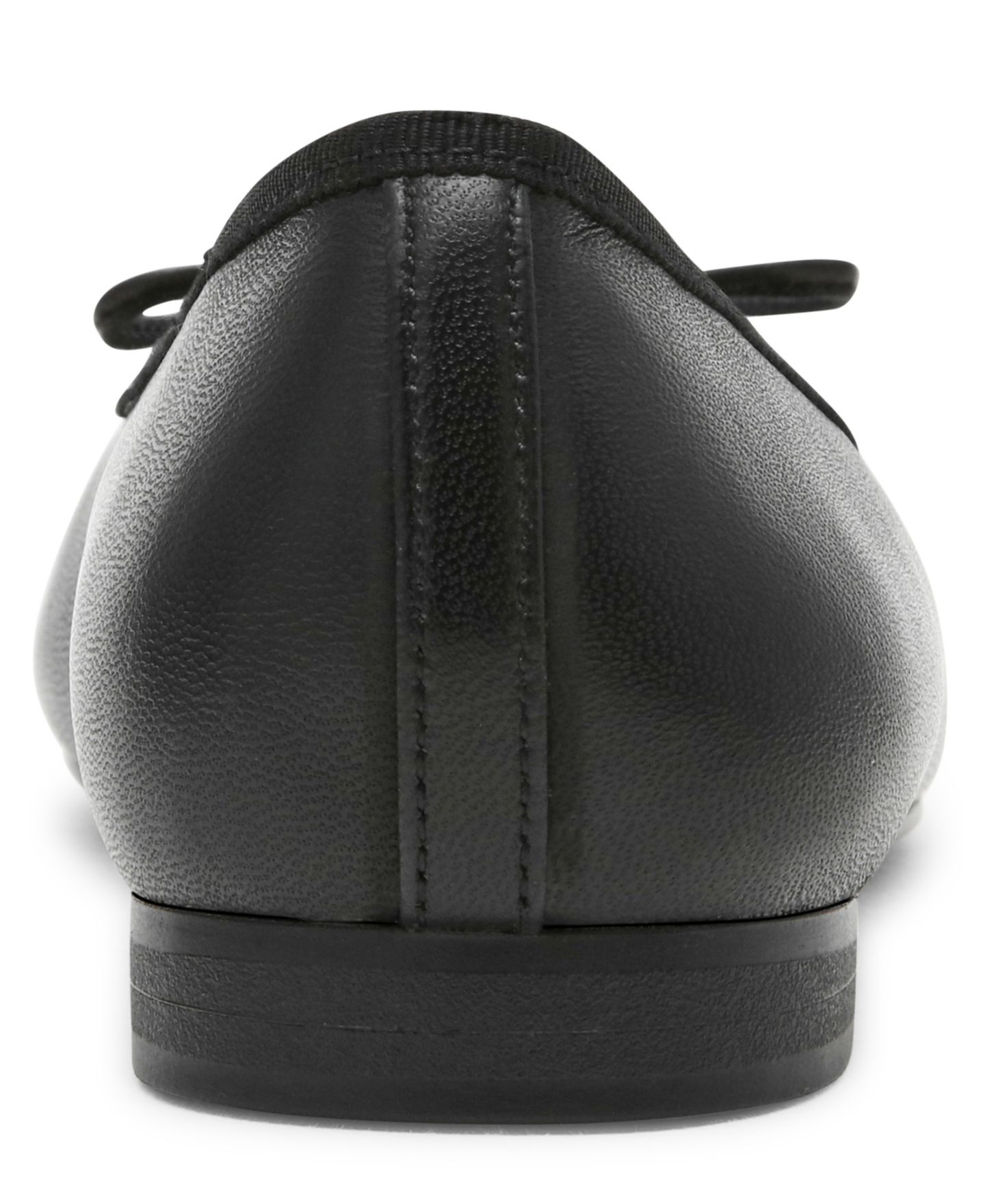 Женские балетки Steve Madden Kit Cap-Toe Leather Ballet Flats, цвет: Чёрный — фото 3