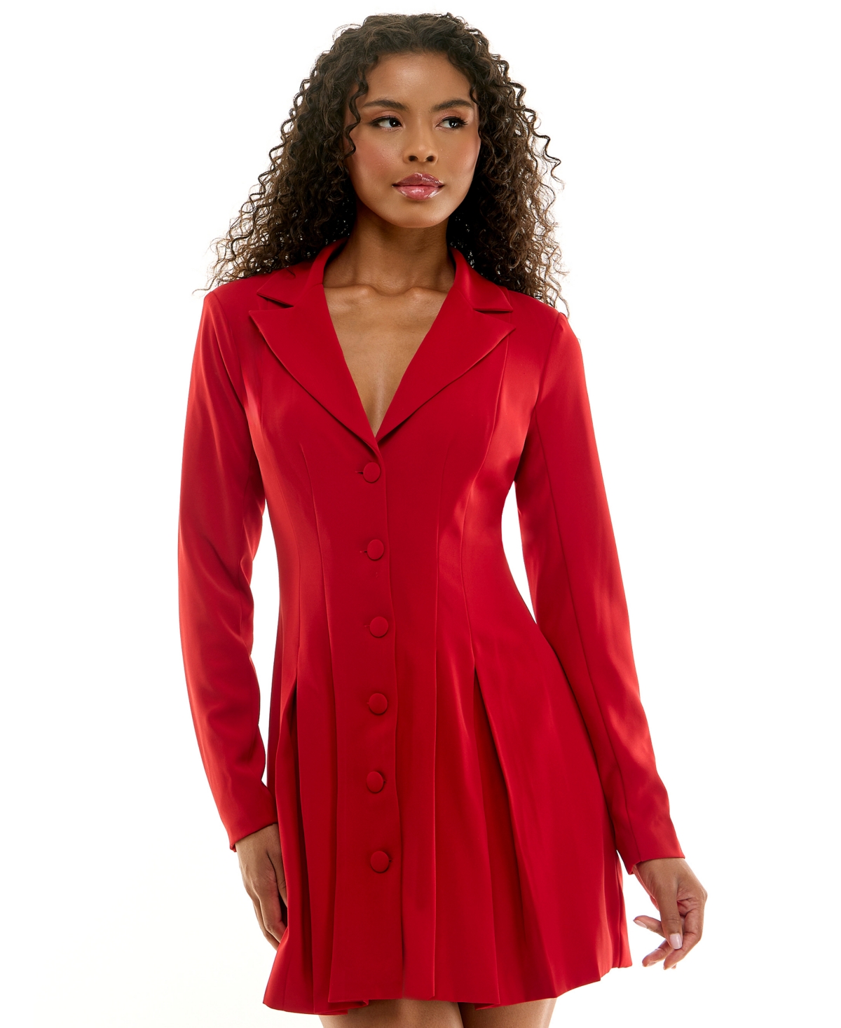 Seni & Cade Juniors' Collared Long Sleeve Suit Jacket Dress