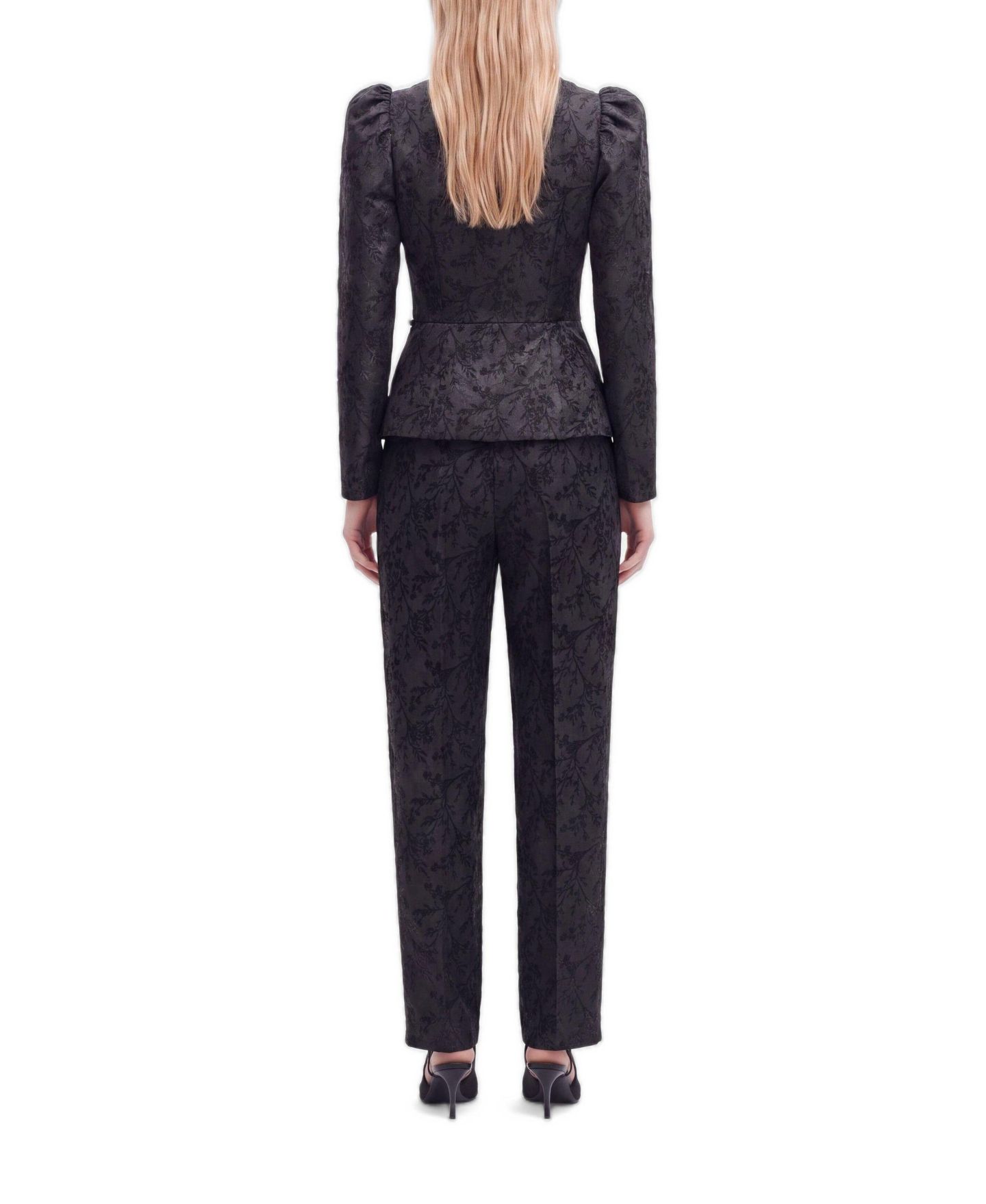Женские брюки NOCTURNE High Waist Jacquard, цвет: Чёрный — фото 3