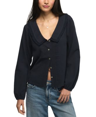 Women's Long-Sleeve Peter Pan Collar Blouse