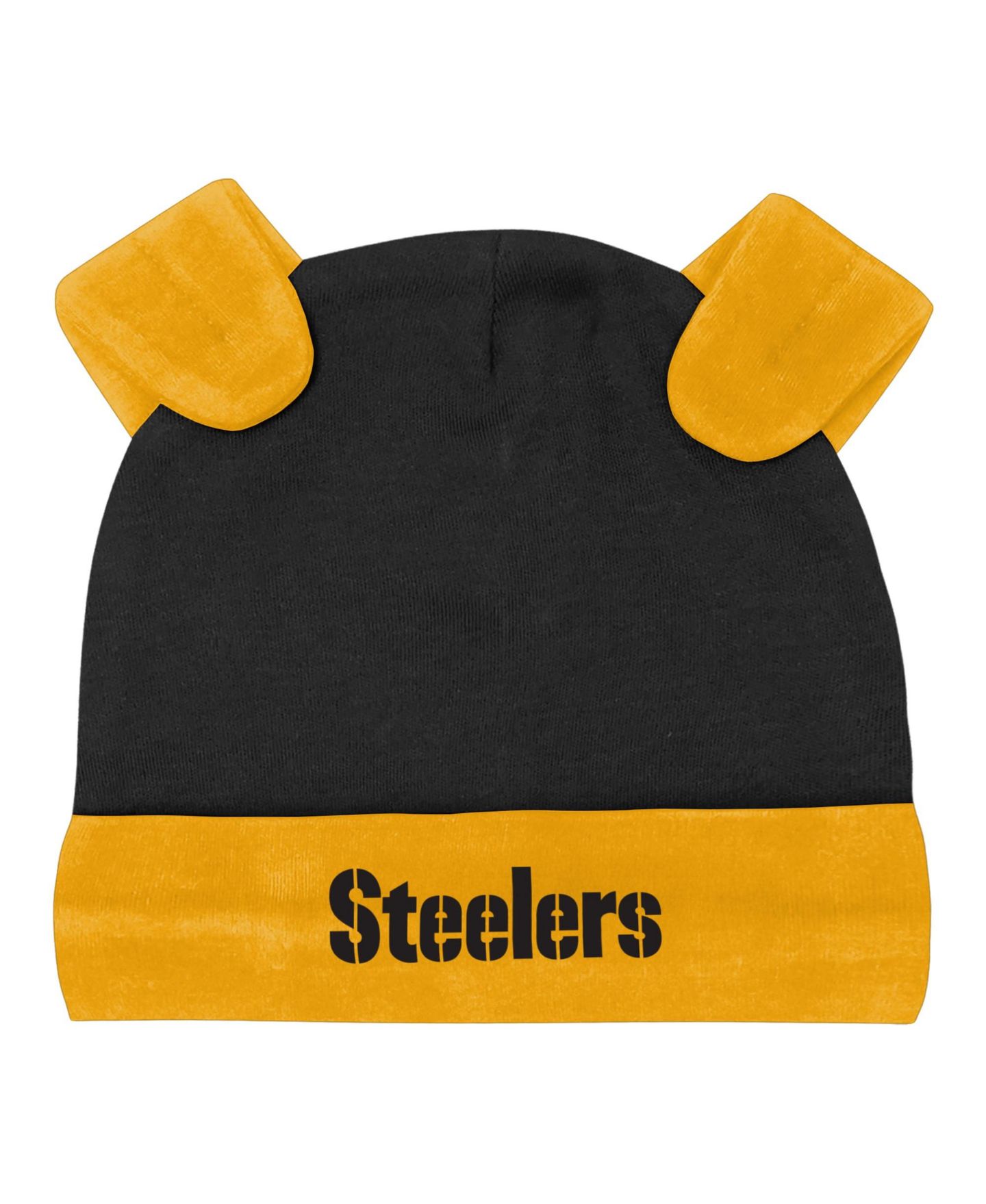 Outerstuff Baby Boys and Girls Heather Gray Pittsburgh Steelers Huddles & Giggles 3-Piece Pant and Hat Set — фото 2