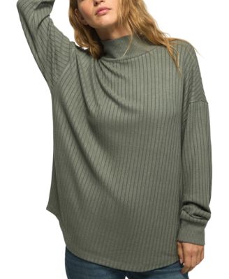 Women's Cloud Long-Sleeve Mock Neck Oversized Top