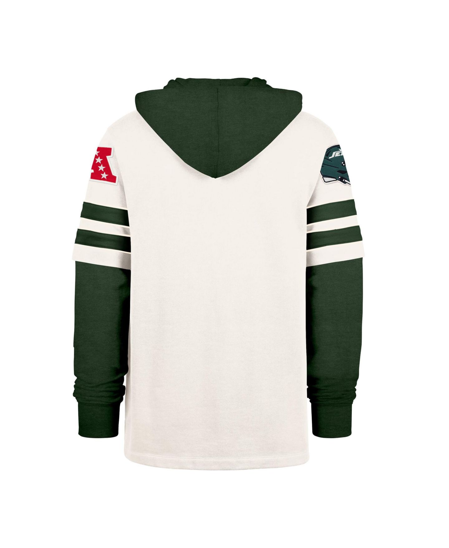 Мужские худи '47 Brand Cream New York Jets Split Zone Cornerback Duo Lacer — фото 2