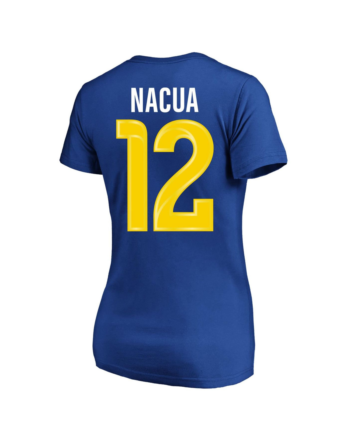 Женская футболка Fanatics Puka Nacua Royal Los Angeles Rams Plus Size Name & Number V-Neck — фото 2
