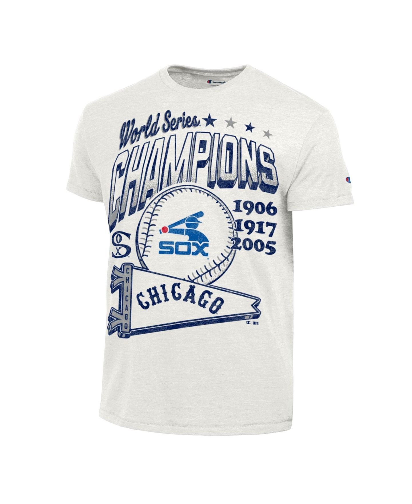 Мужская футболка Champion Cream Chicago White Sox Winning Tradition Cooperstown Collection Tri-Blend — фото 3