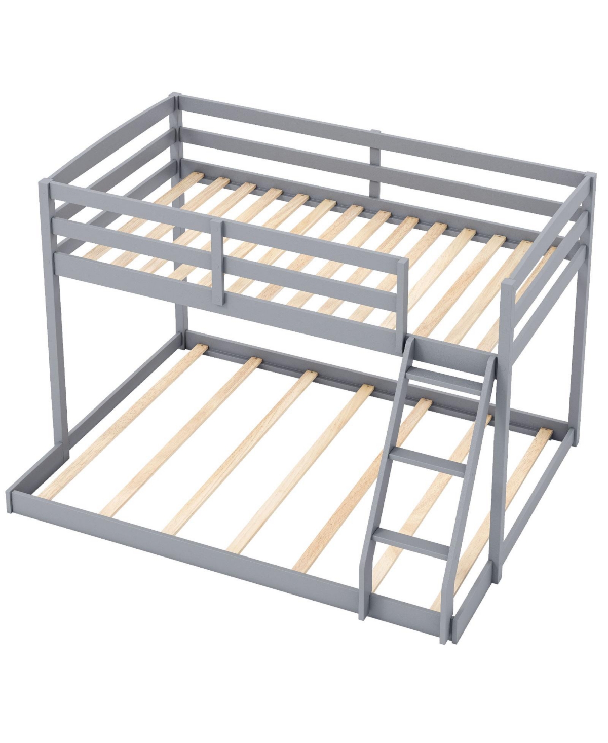 Mecale Twin Over Full Bunk Bed Low Floor Frame