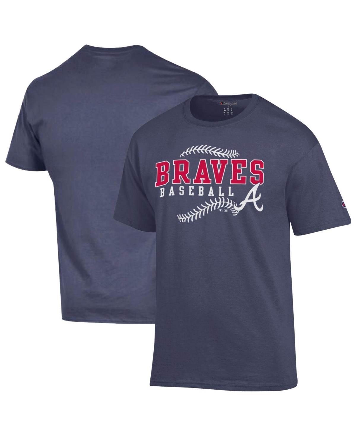 Champion Men's Navy Atlanta Braves Baseball T-Shirt
