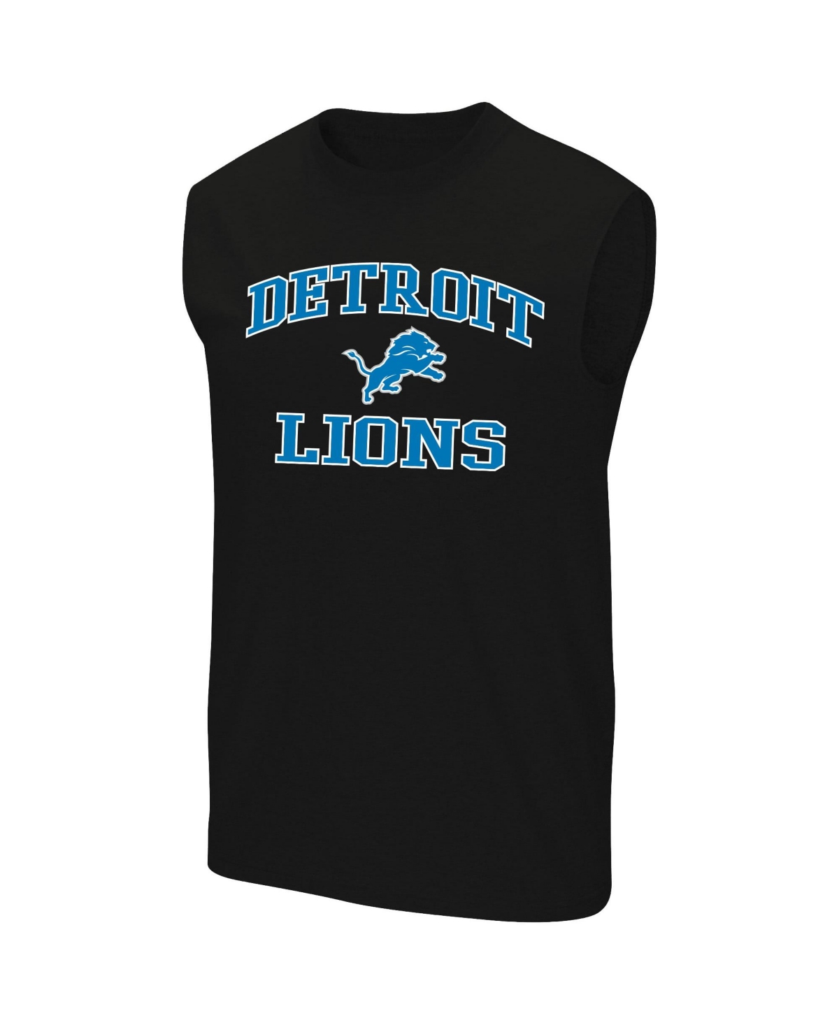 Men's Fanatics Black Detroit Lions Big & Tall Hart Soul Muscle Tank Top