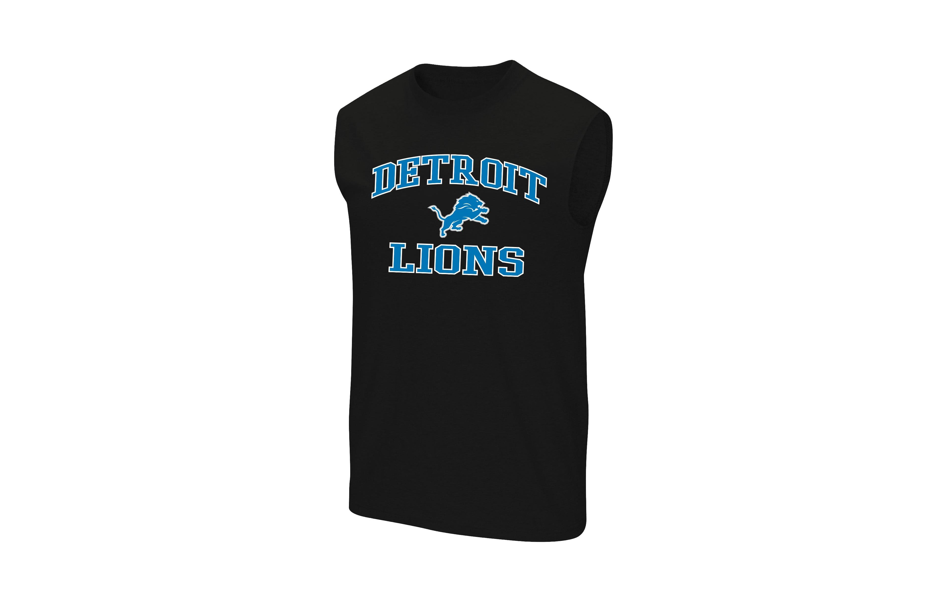Men's Fanatics Black Detroit Lions Big & Tall Hart & Soul Muscle Tank Top