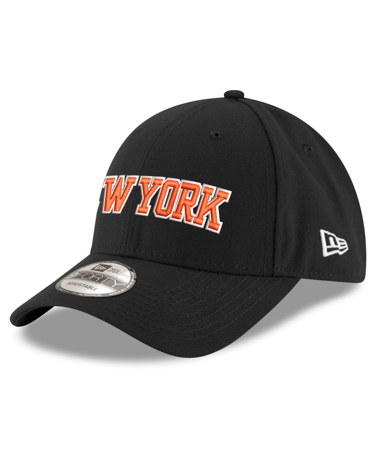 New Era Kids' Big Boys' And Girls' Black New York Knicks Wordmark Adjustable Hat