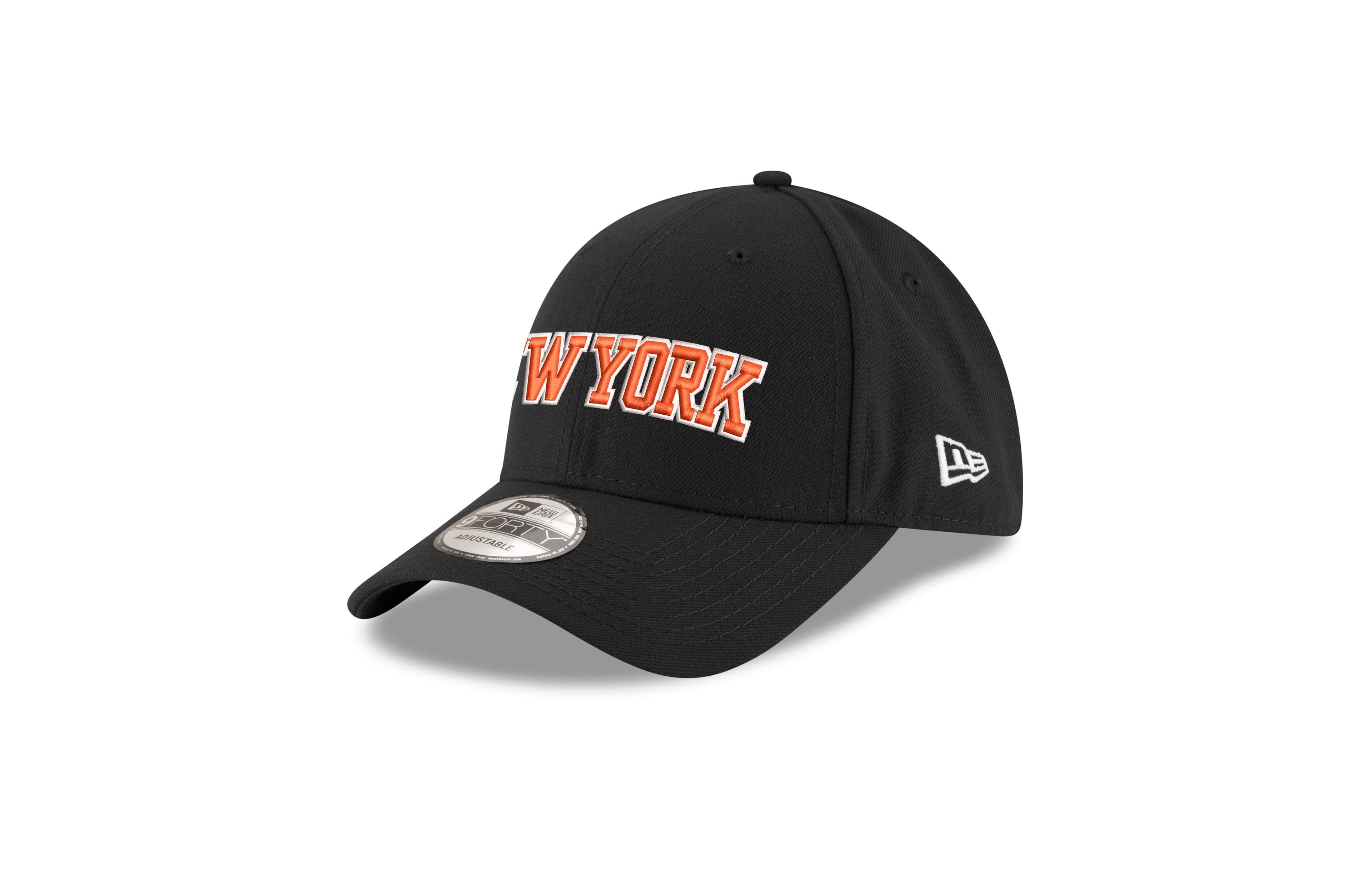 New Era Big Boys' and Girls' Black New York Knicks Wordmark Adjustable Hat