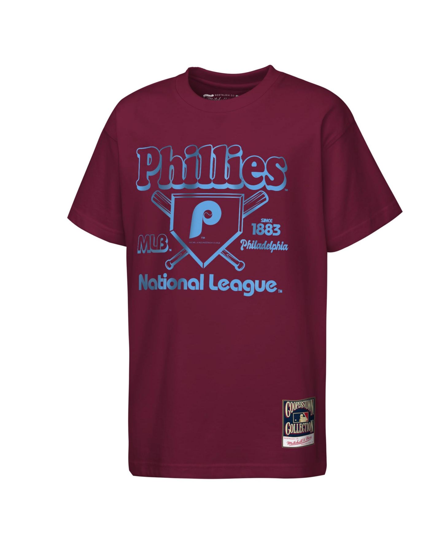 Футболка Mitchell & Ness Burgundy Philadelphia Phillies The Ava — фото 1