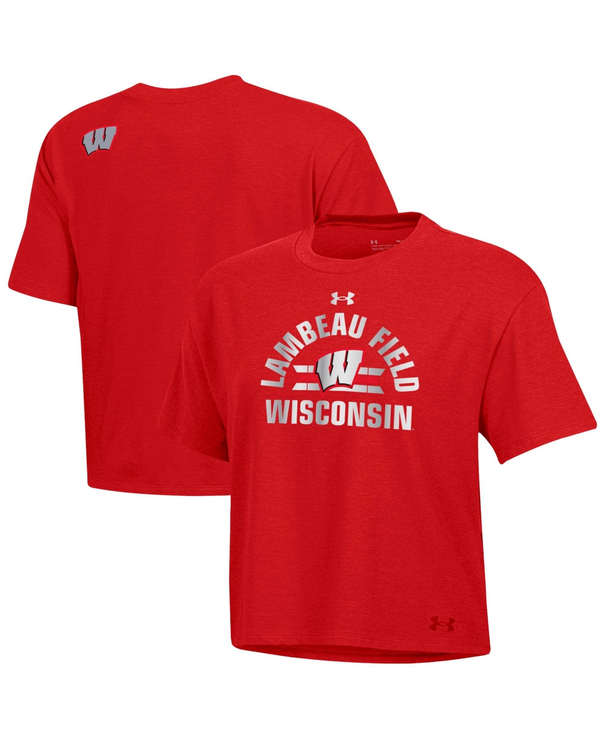 Under Armour Women's Red Wisconsin Badgers 2026 Lambeau Field Collection Boxy Tri-Blend T-Shirt - Red