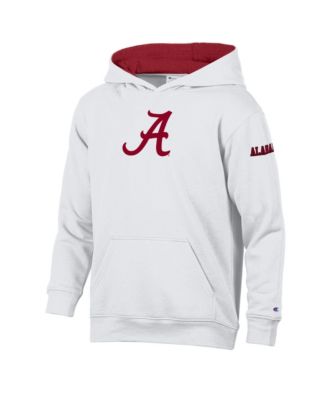 Big Boys and Girls White Alabama Crimson Tide Fleece Hoodie