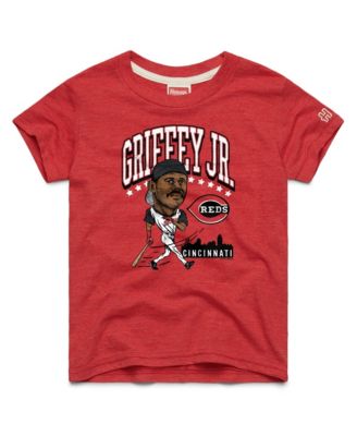 Big Boys and Girls Ken Griffey Jr. Red Cincinnati Reds Cooperstown Collection Player Graphic Tri-Blend T-Shirt