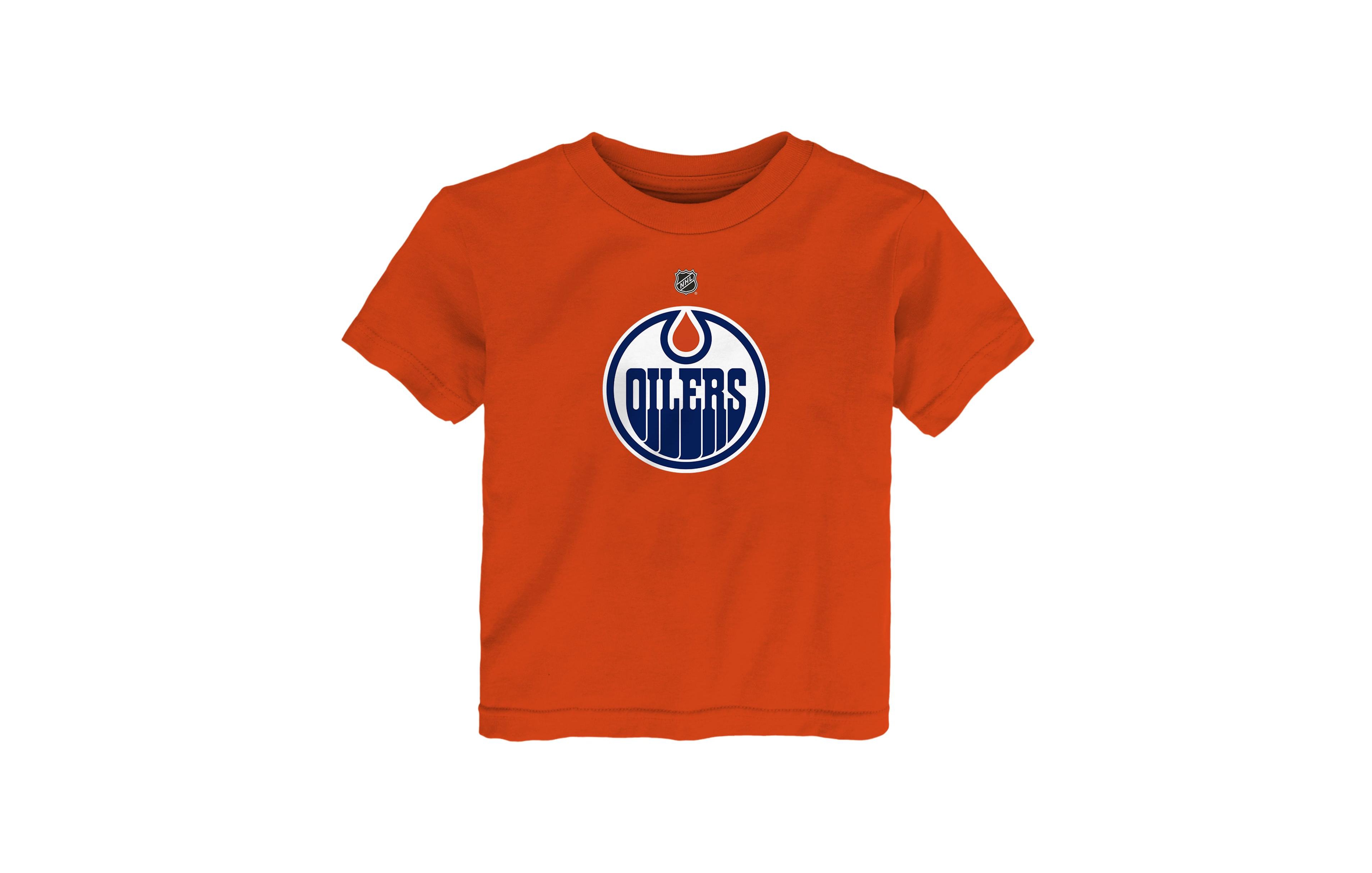 Baby Boys and Girls Outerstuff Orange Edmonton Oilers Primary Logo T-Shirt