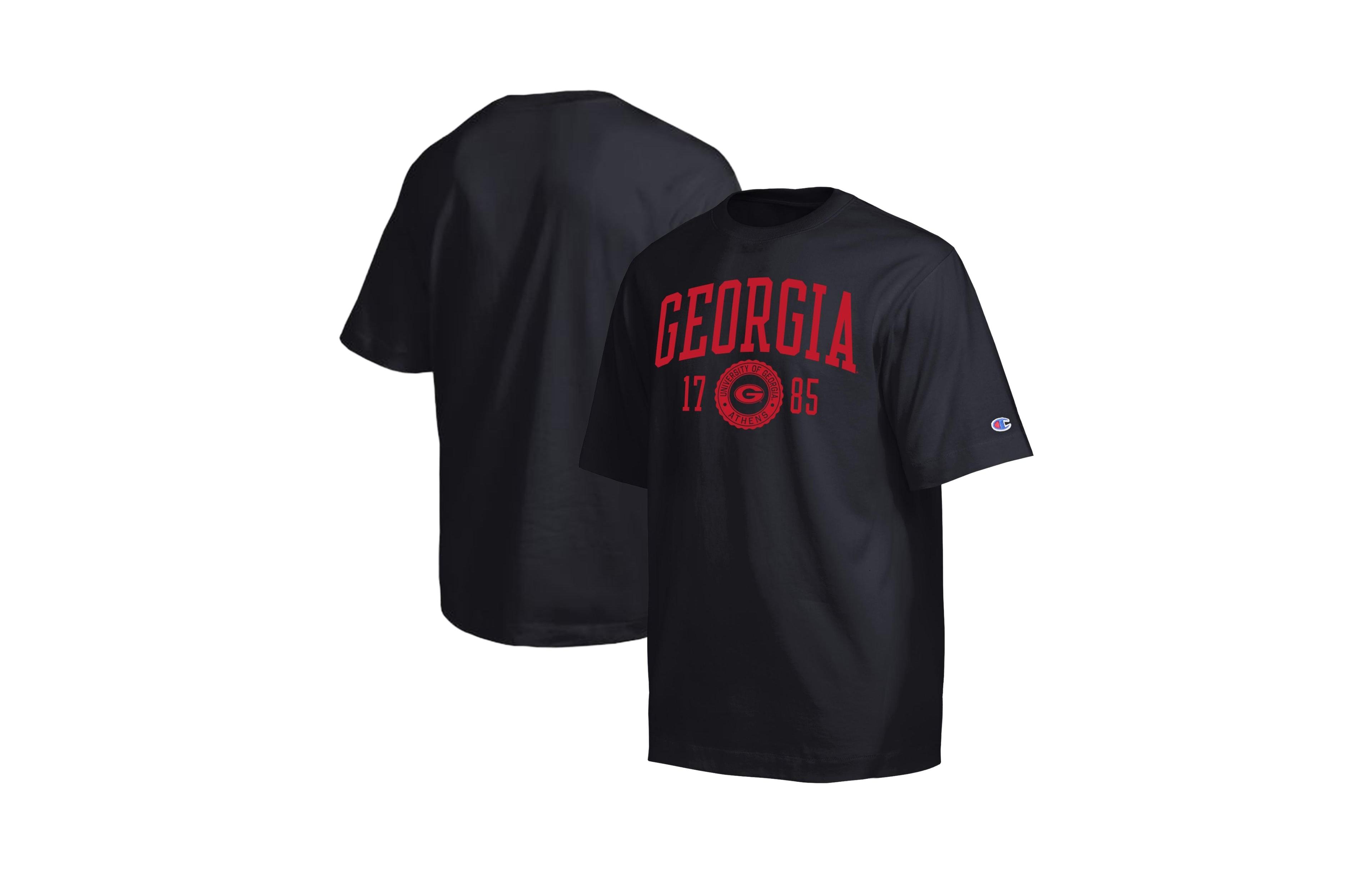 Champion Men's Black Georgia Bulldogs Established Tradition Heavyweight T-Shirt