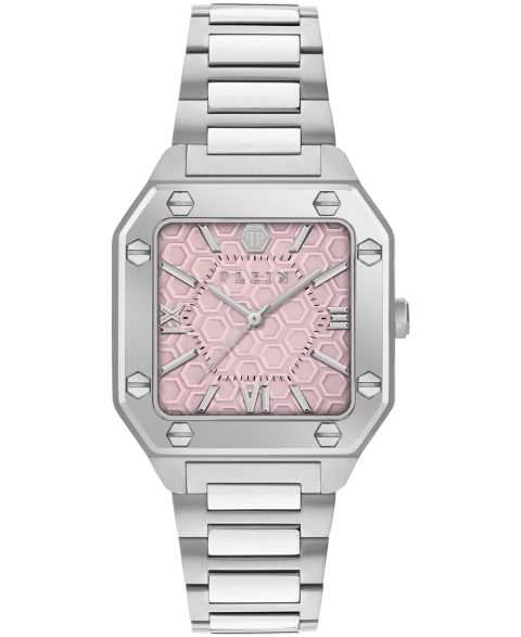 Женские часы Philipp Plein Plein Edge Silver Stainless Steel Bracelet Watch, 34mm