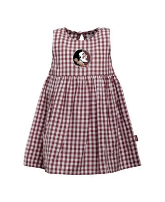 Baby Girls  Garnet Florida State Seminoles Loren Gingham Dress