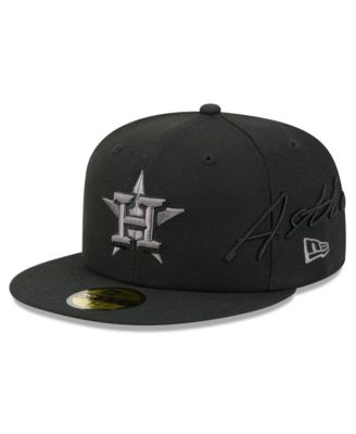 Men's Black Houston Astros Side Script 59FIFTY Fitted Hat