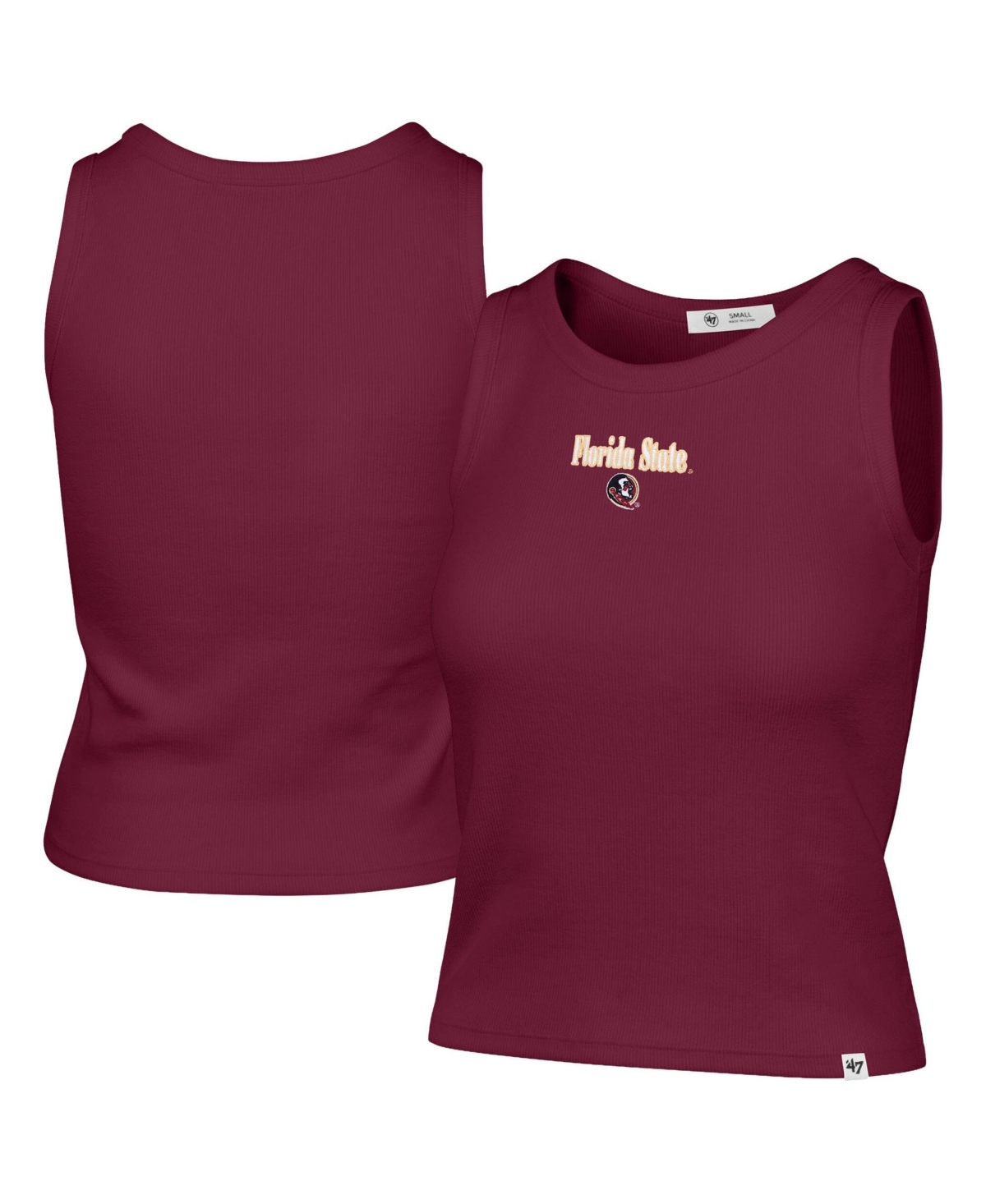 '47 Brand Women's Garnet Florida State Seminoles Straight Cut Baby Rib Tank Top