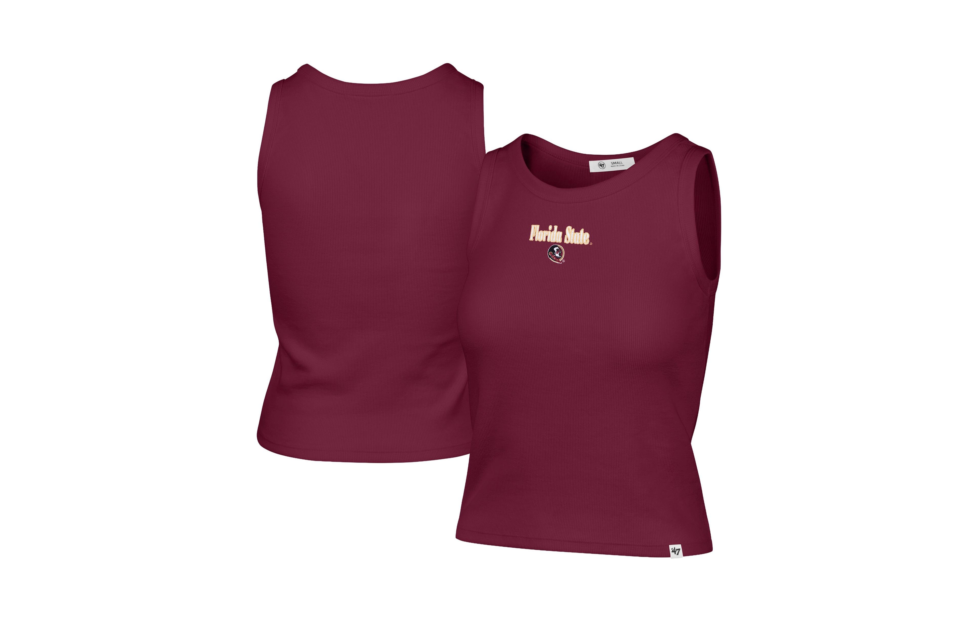 '47 Brand Women's Garnet Florida State Seminoles Straight Cut Baby Rib Tank Top