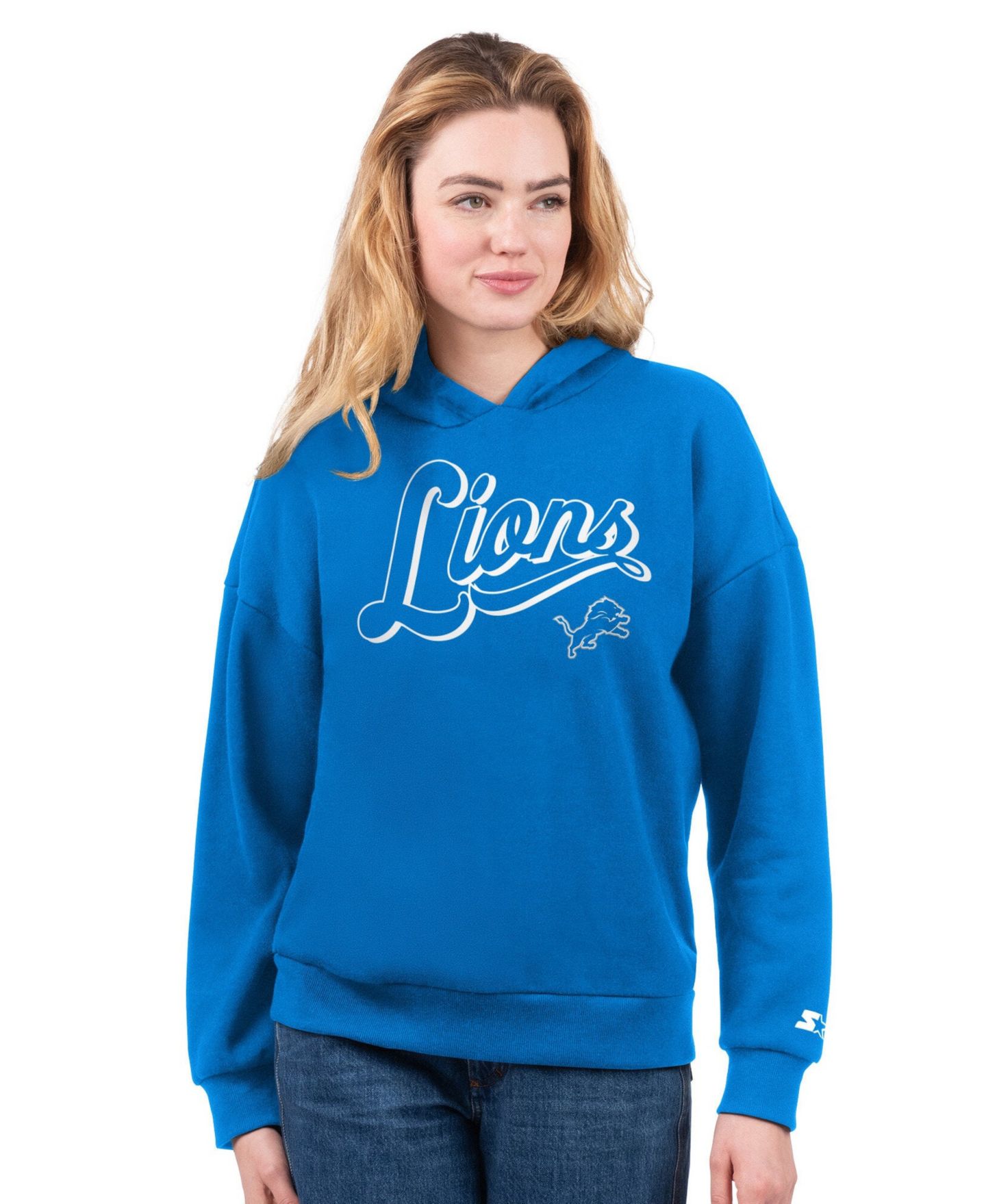 Женские худи Starter Silver/Blue Detroit Lions & T-Shirt Combo Pack — фото 4