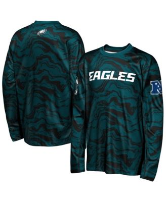 Big Boys and Girls Midnight Green Philadelphia Eagles Tailgate Performance Long Sleeve T-Shirt