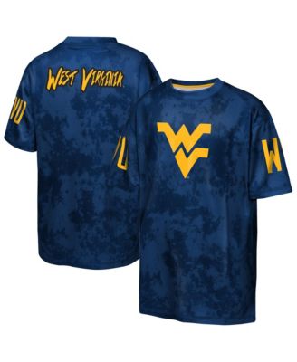 Big Boys and Girls Navy West Virginia Mountaineers Off-Side Sublimated T-Shirt