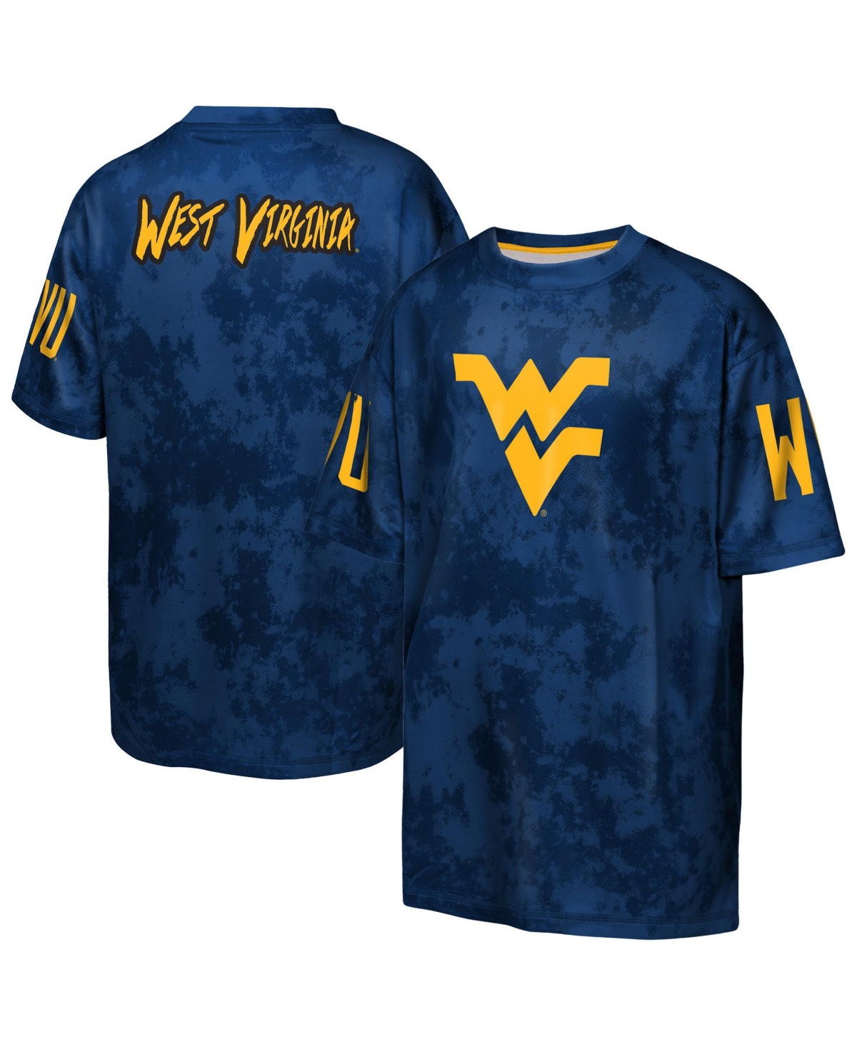 Outerstuff Big Boys' and Girls' Navy West Virginia Mountaineers Off-Side Sublimated T-Shirt - Navy