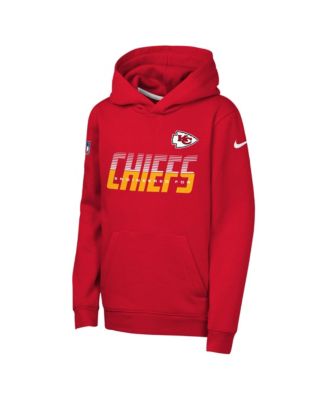 Big Boys and Girls Red Kansas City Chiefs Sideline Dri-FIT Hoodie