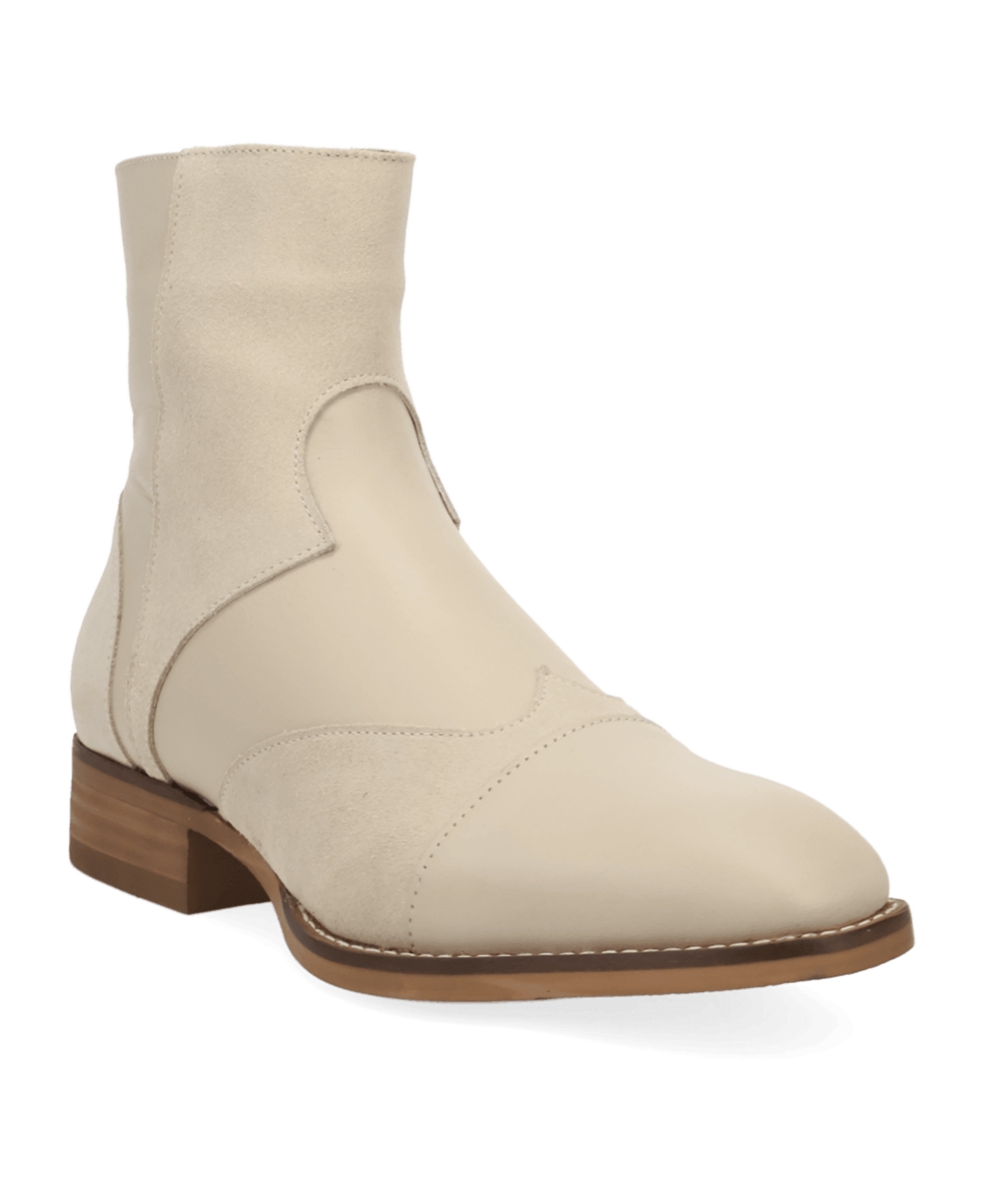 Dingo Men's Barnsley Suede and Leather Ankle Boots - Off white