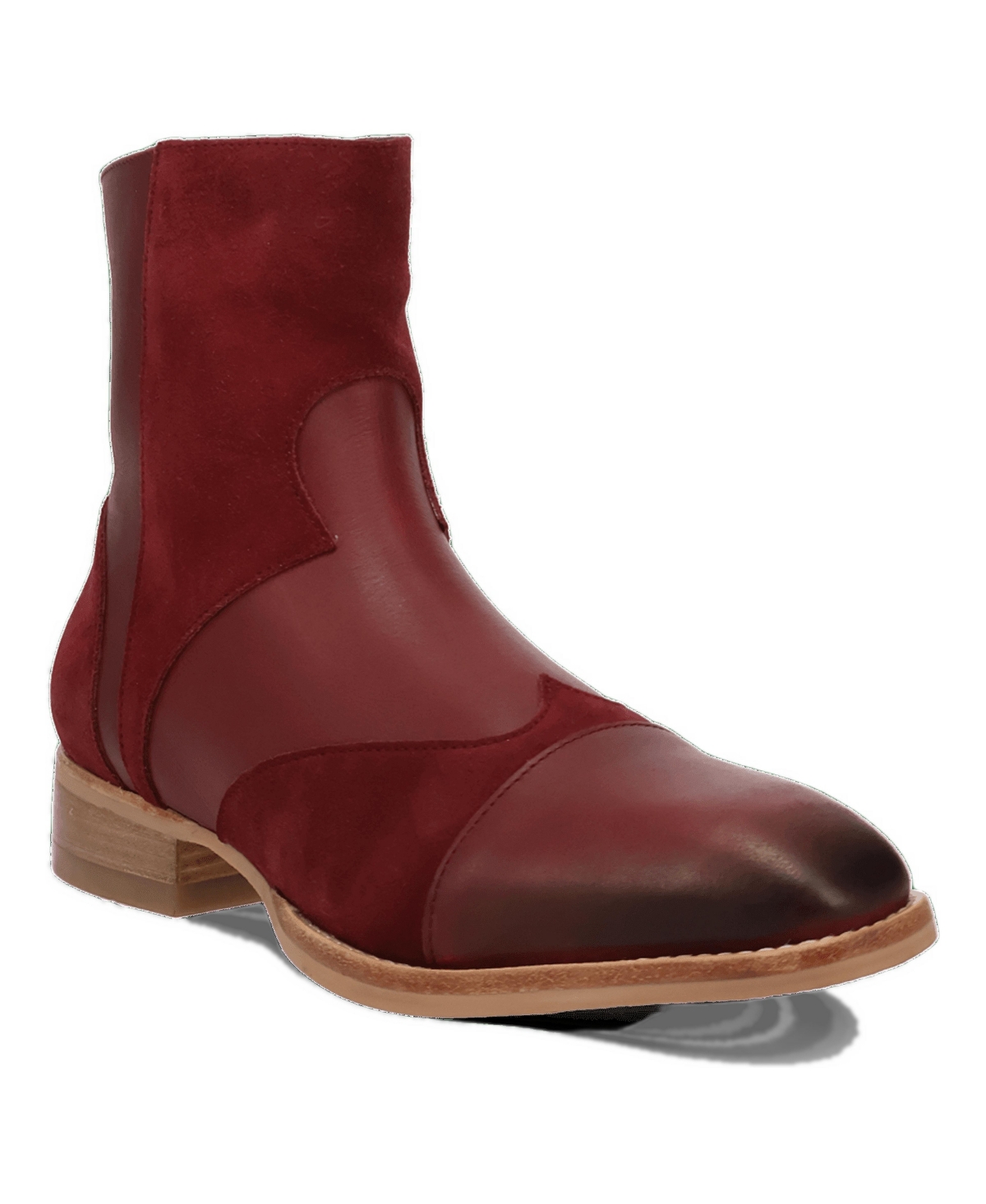 Dingo Men's Barnsley Suede and Leather Ankle Boots - Burgundy