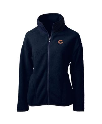 Women's Navy Chicago Bears Cascade Eco Sherpa Fleece Full-Zip Jacket