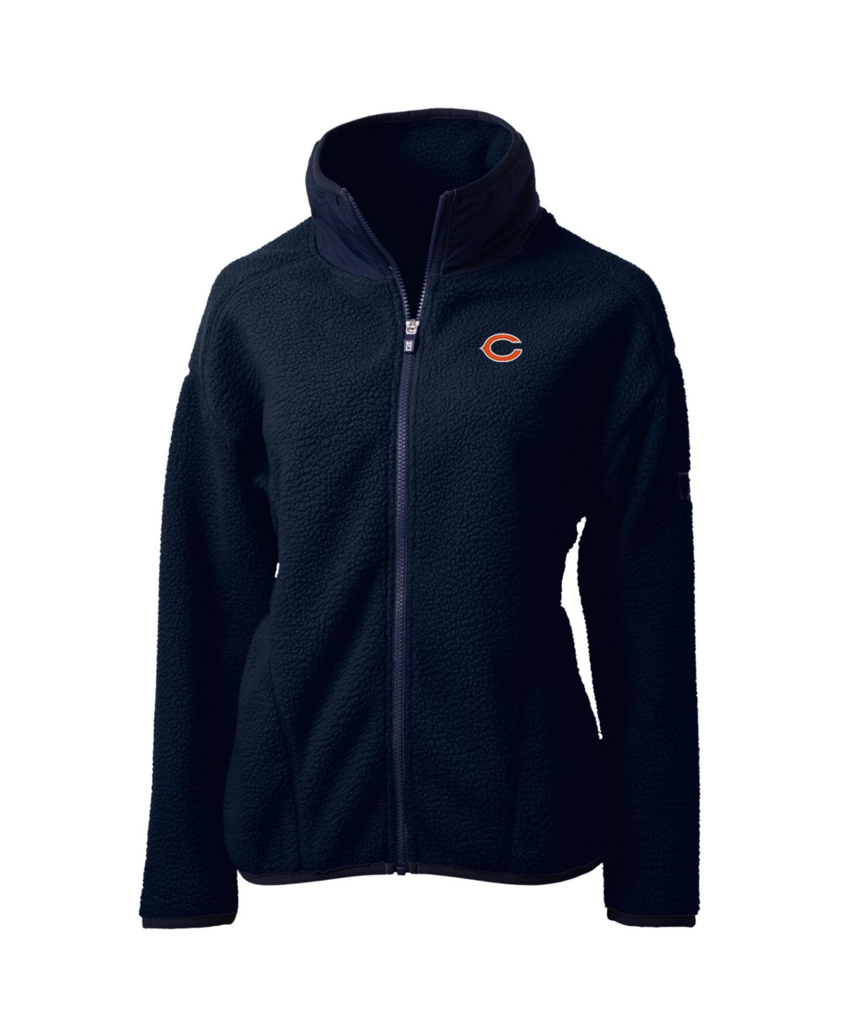 Women's Cutter & Buck Navy Chicago Bears Cascade Eco Sherpa Fleece Full-Zip Jacket