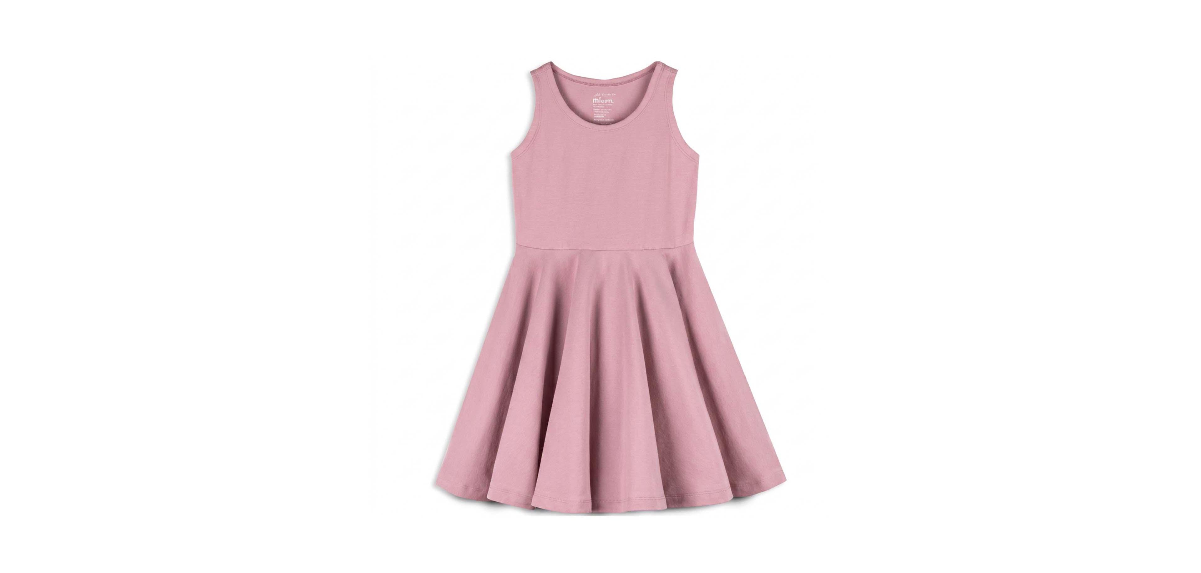 Mightly Toddler Girls' 2T-5T Fit & Flare Sleeveless Dress with Pockets