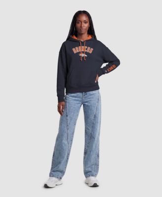 Women's Navy/Orange Denver Broncos Contrast Liner Hoodie