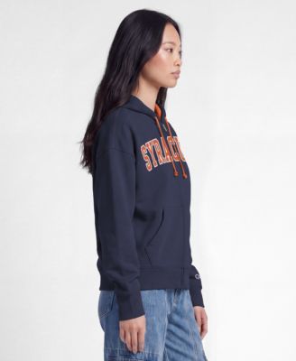 Women's Navy Syracuse Orange Arch Full-Zip Fleece Hoodie