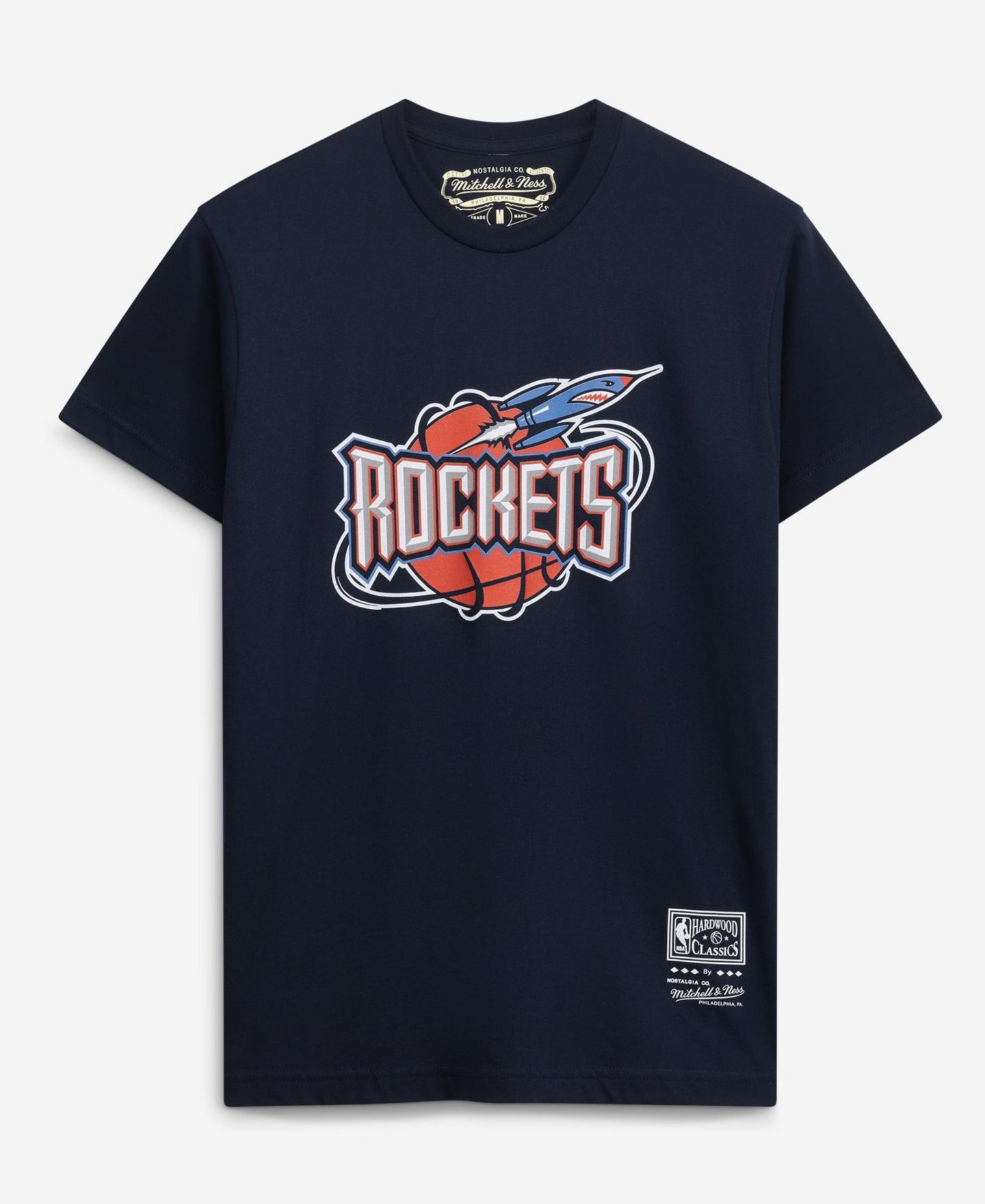 Футболка Mitchell & Ness Navy Houston Rockets Hardwood Classics Arch — фото 3