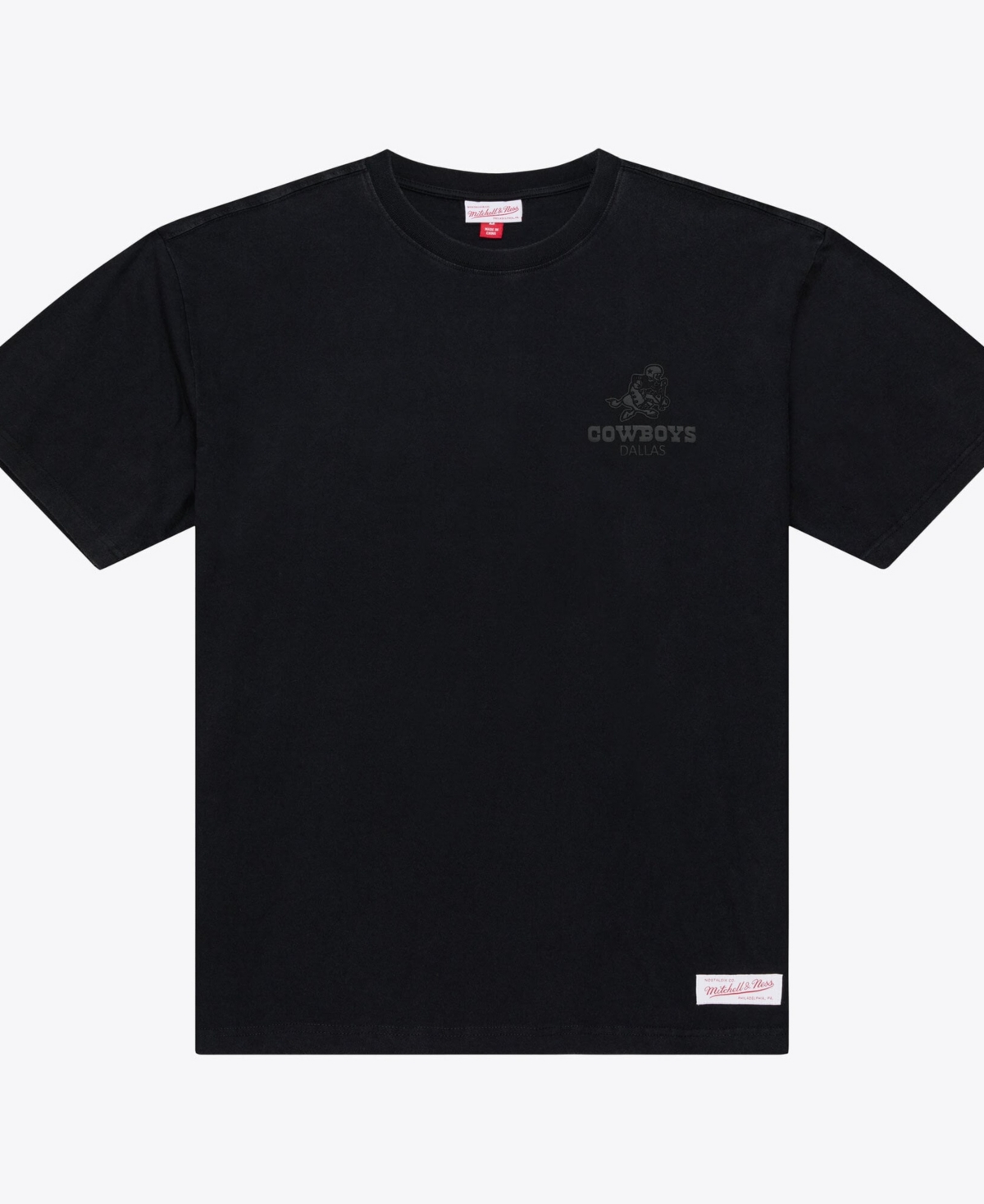Men's Mitchell & Ness Black Dallas Cowboys Core Essentials Micro Logo T-Shirt - Black