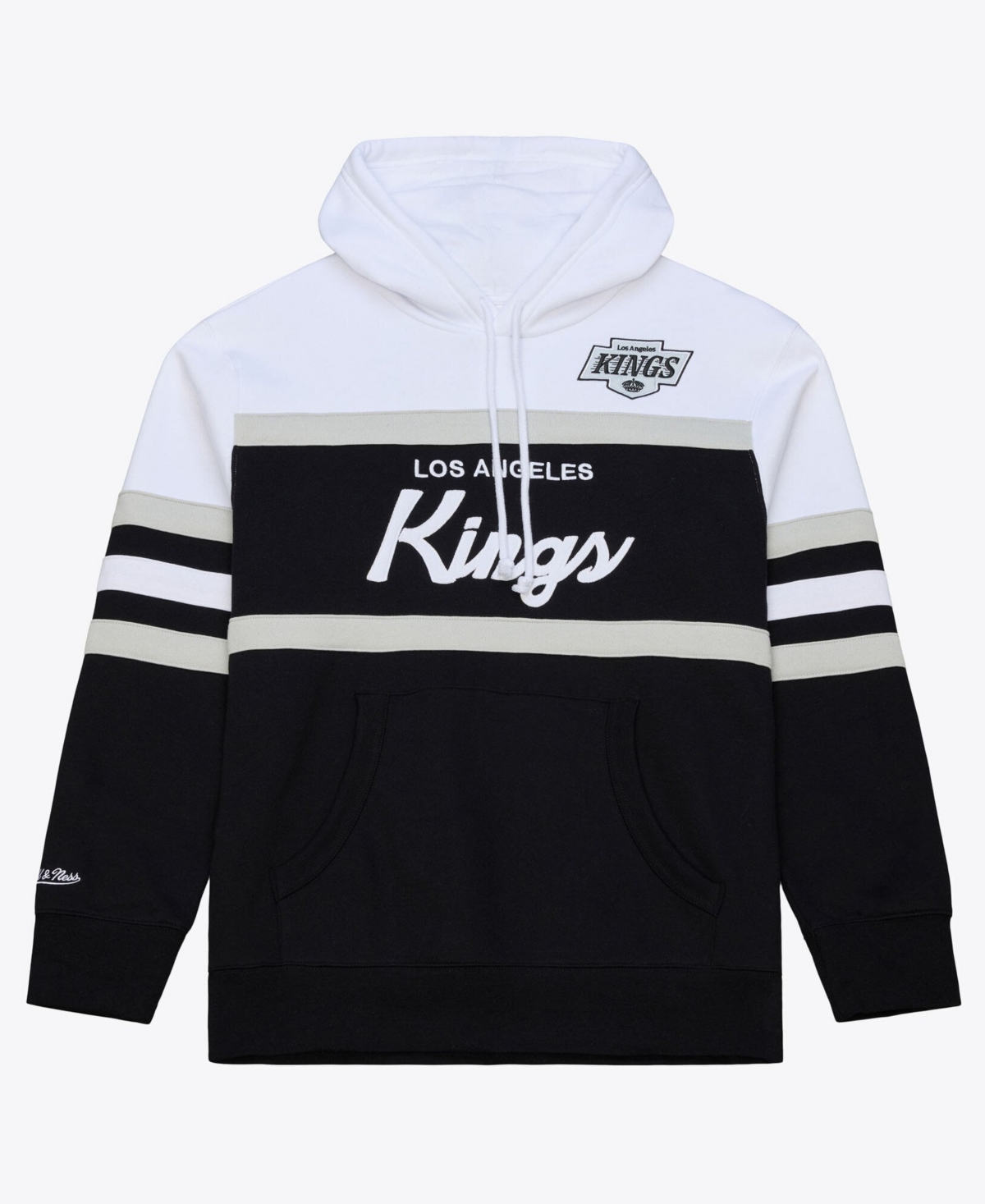 Men's Mitchell & Ness Black Los Angeles Kings Head Coach Hoodie