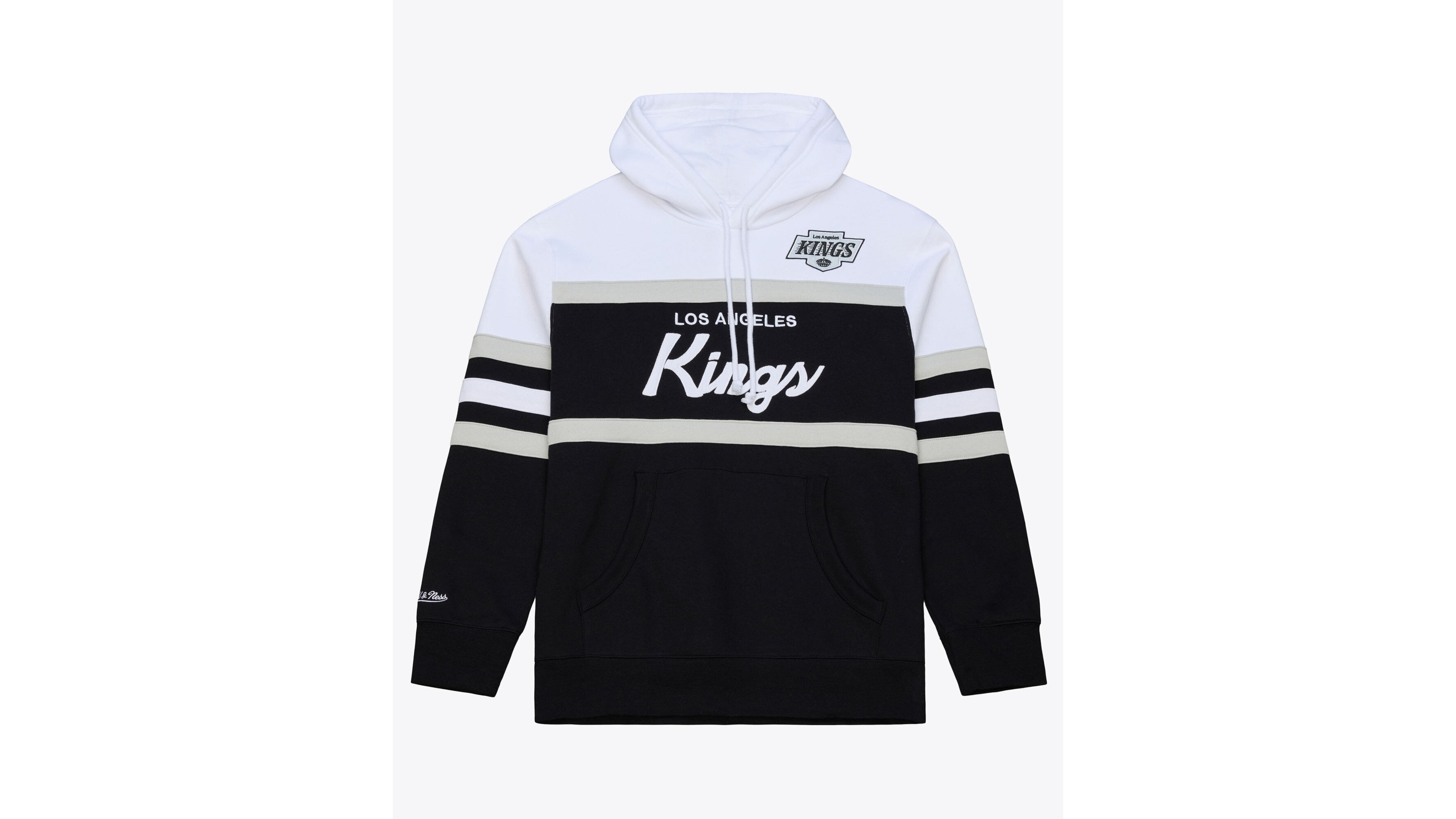 Men's Mitchell & Ness Black Los Angeles Kings Head Coach Hoodie