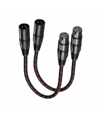 Double-Shielded Oxygen-Free Copper Nylon Braided XLR Male to Female Cable