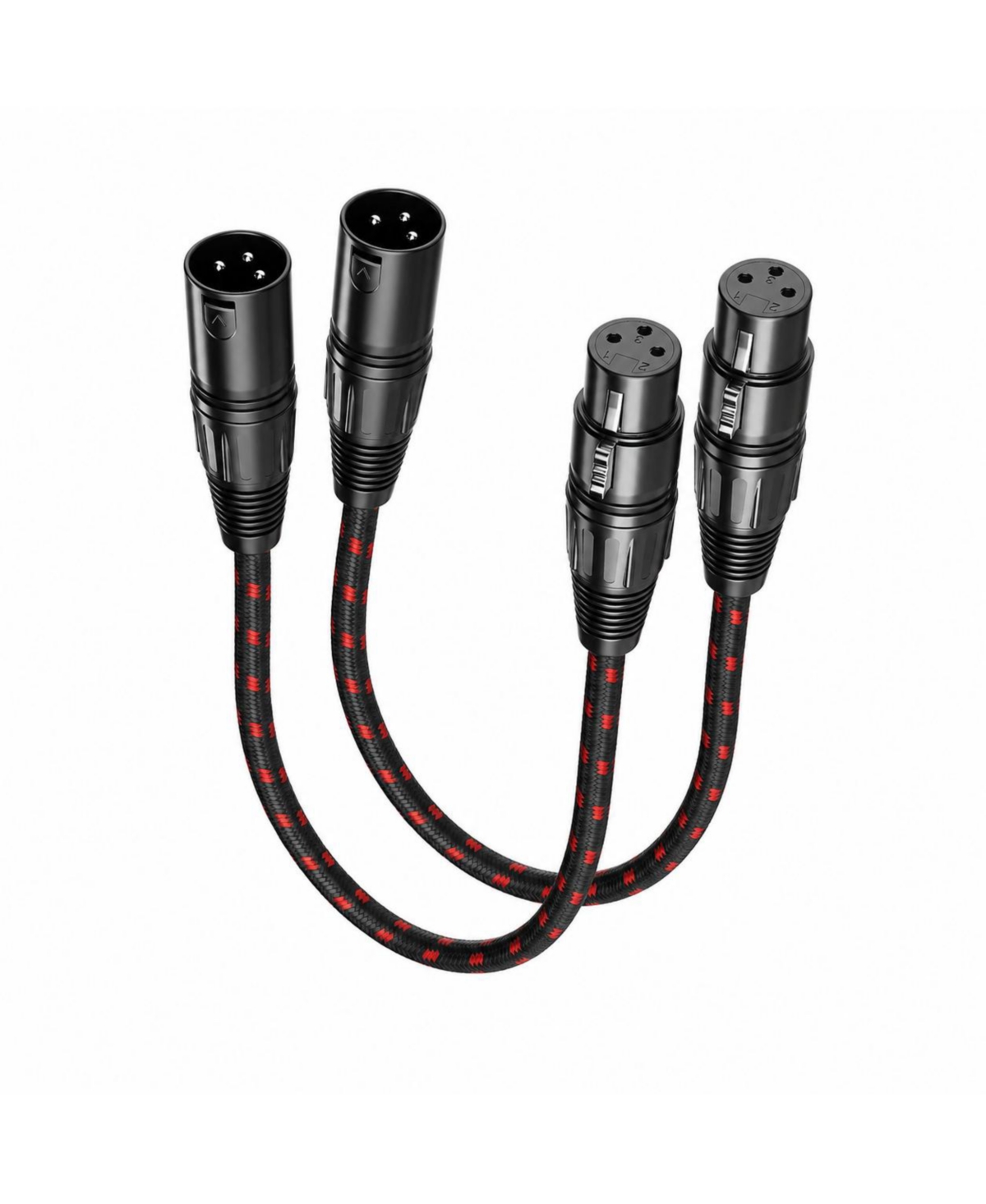 Lofree Double-Shielded Oxygen-Free Copper Nylon Braided Xlr Male to Female Cable
